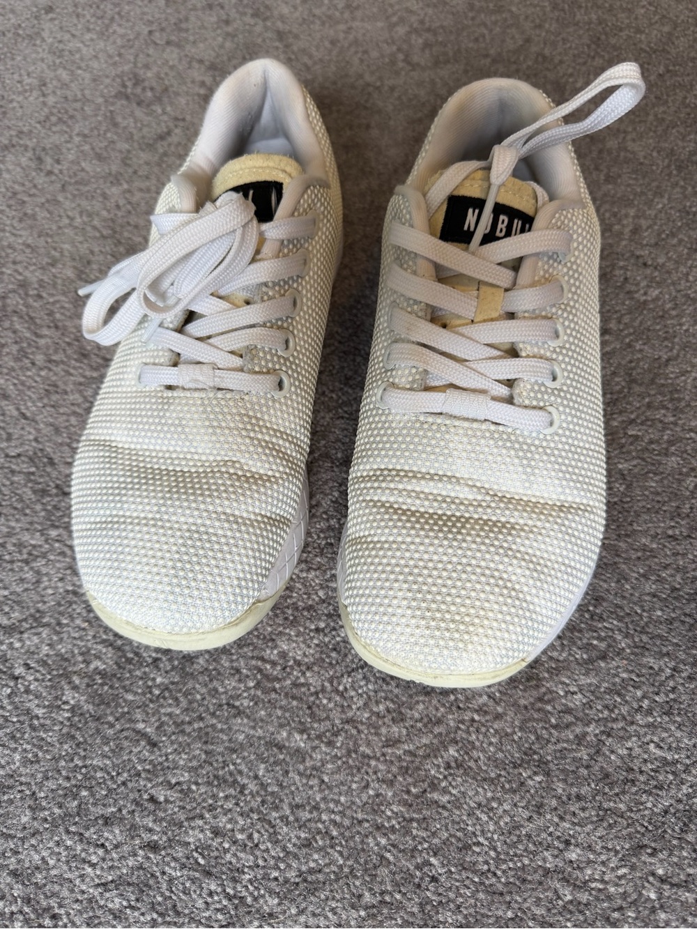 NOBULL White Knit Athletic Sneakers